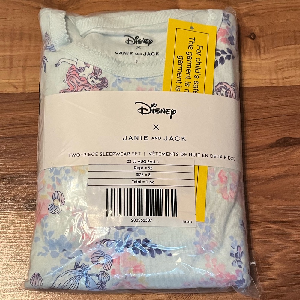 NWT Janie and Jack Disney Little Mermaid Pajamas